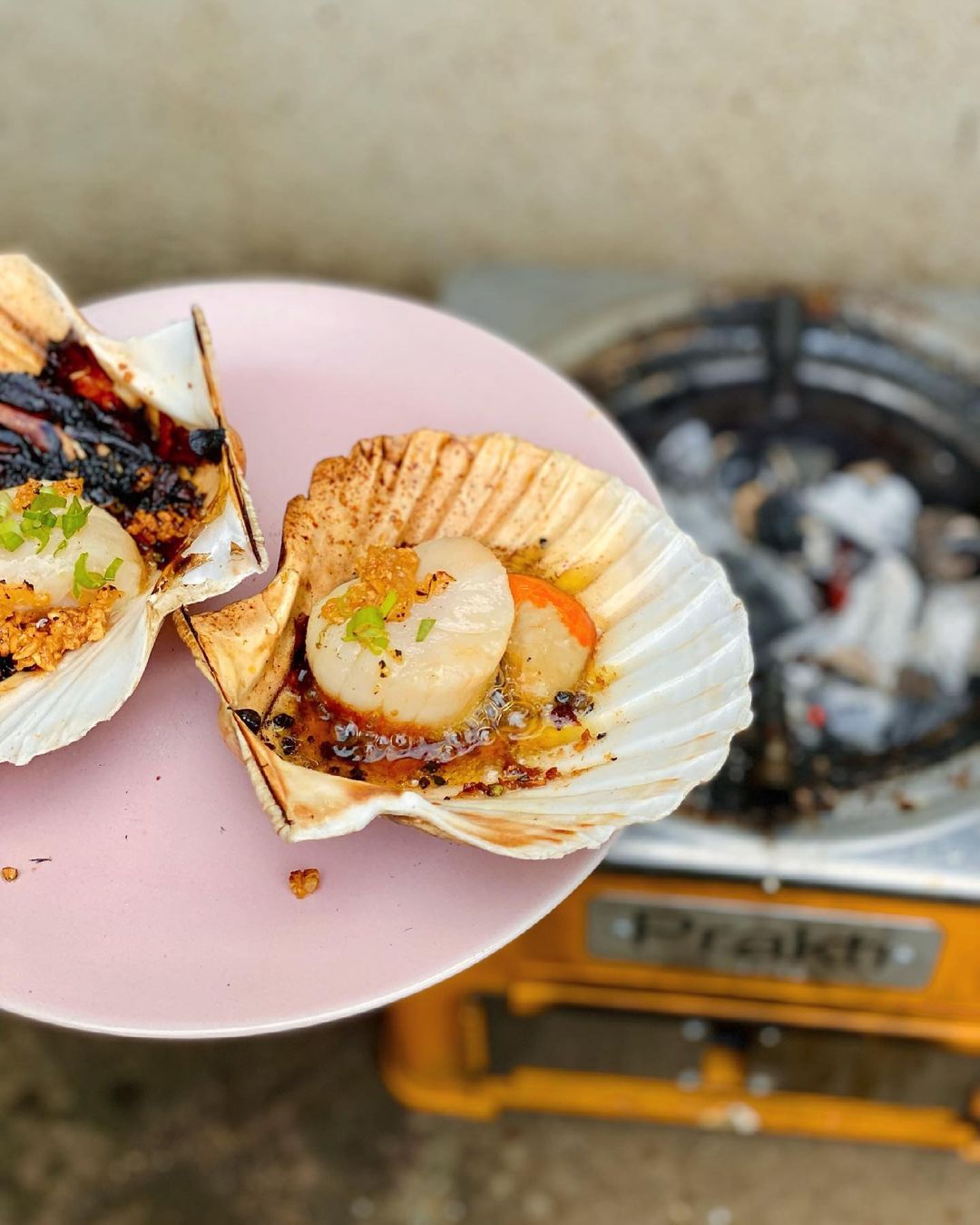 Grilled Scallops With Red Sambal