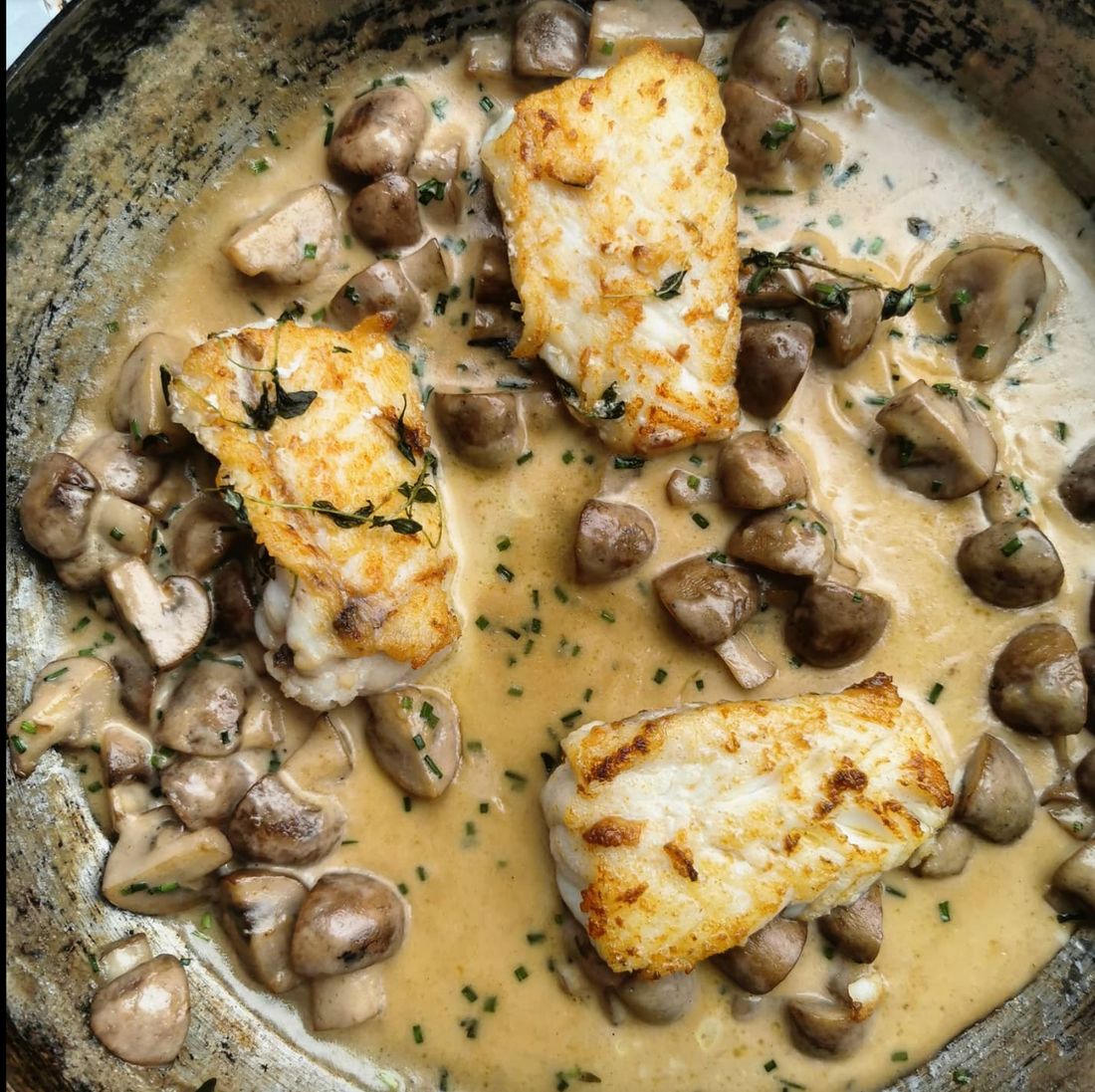 Monkfish with brandy and mushroom by Jp McMahon