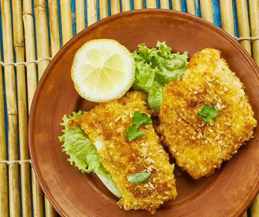 Coconut-crusted fish fillets